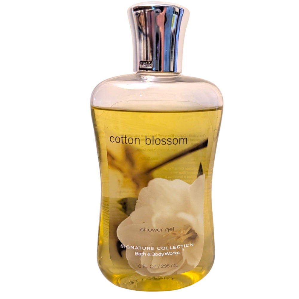 Bath & Body Works Cotton Blossom Shower Gel 10 fl oz Label FLAWED Discontinued